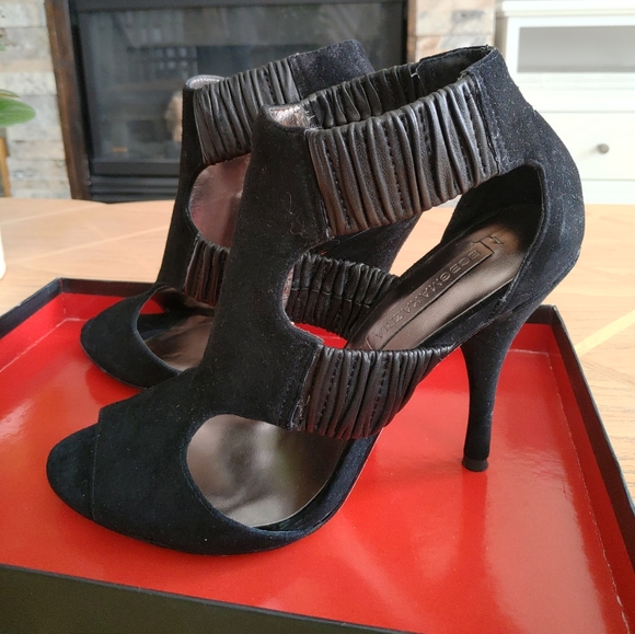 BCBG MaxAzria Suede High Heel Sandals - Picture 2 of 7